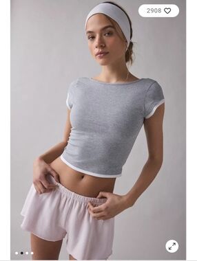 NEW Out From Under Around The Way Knit Raw Hem Shorties Elastic Waist Shorts xs